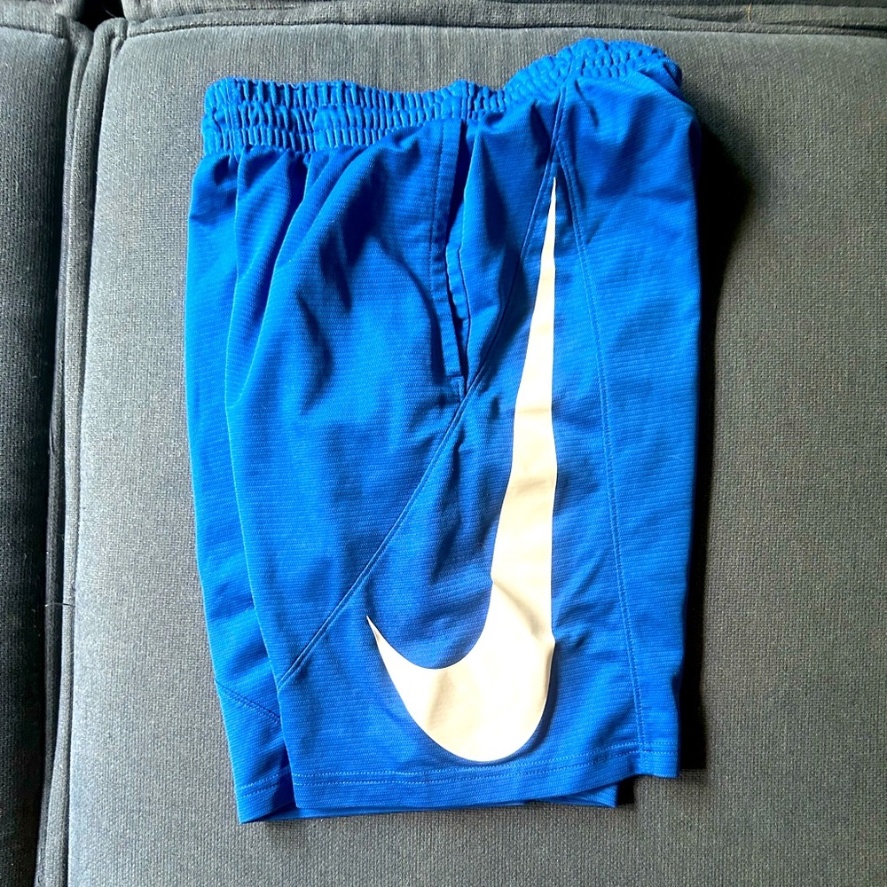 Size small men’s Nike blue dry fit athletic shorts